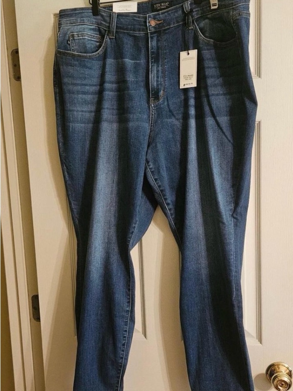 Judy Blue Medium-Dark Blue Skinny Jeans; PLUS SIZE